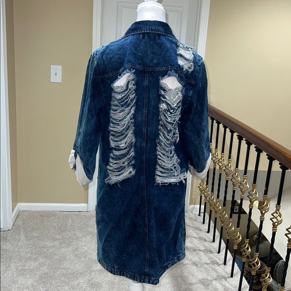 Distressed Denim Jacket - Picture 1 of 8